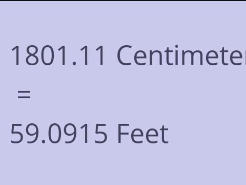 1801.11 CM TO FEET