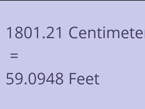 1801.21 CM TO FEET