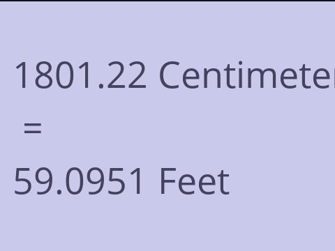 1801.22 CM TO FEET