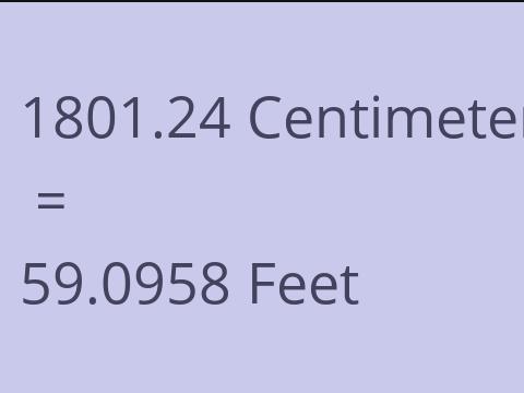 1801.24 CM TO FEET