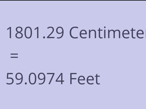 1801.29 CM TO FEET