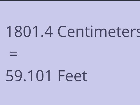 1801.4 CM TO FEET