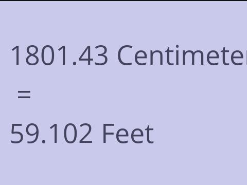 1801.43 CM TO FEET