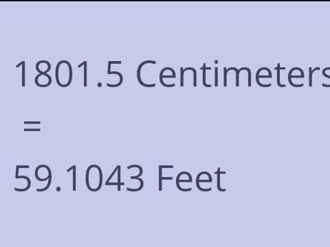 1801.5 CM TO FEET