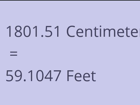 1801.51 CM TO FEET