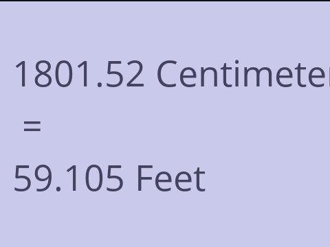 1801.52 CM TO FEET