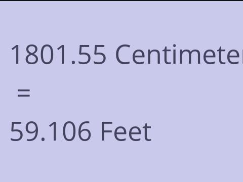 1801.55 CM TO FEET