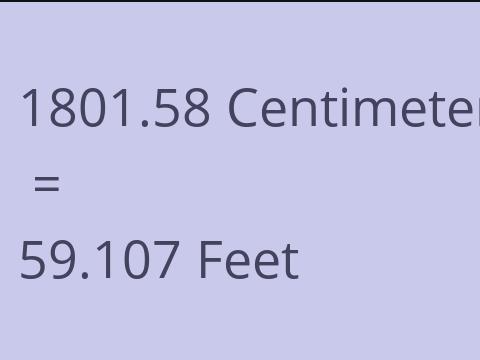 1801.58 CM TO FEET