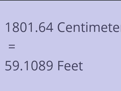 1801.64 CM TO FEET