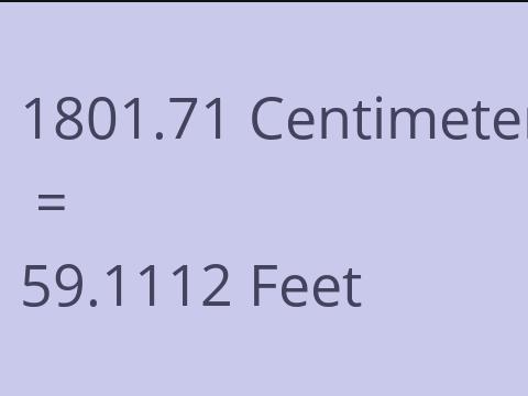 1801.71 CM TO FEET