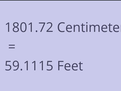 1801.72 CM TO FEET