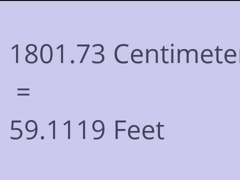 1801.73 CM TO FEET