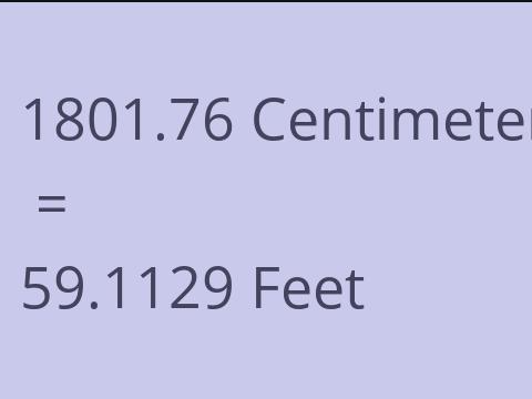 1801.76 CM TO FEET