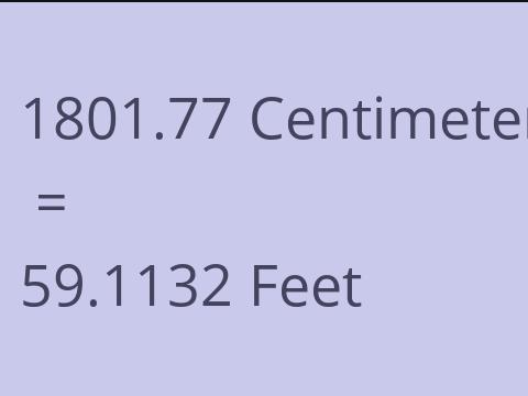 1801.77 CM TO FEET