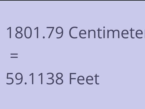 1801.79 CM TO FEET