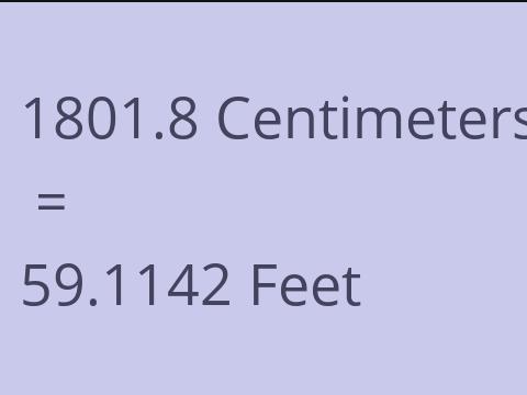 1801.8 CM TO FEET