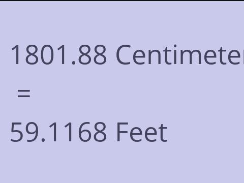 1801.88 CM TO FEET