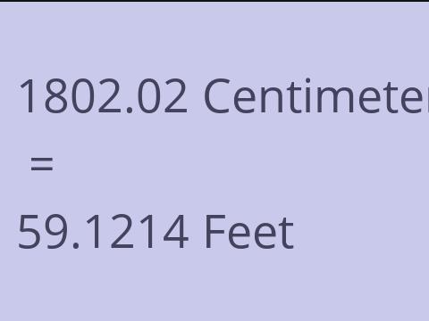 1802.02 CM TO FEET