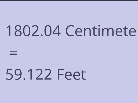 1802.04 CM TO FEET