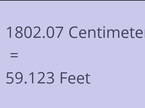 1802.07 CM TO FEET