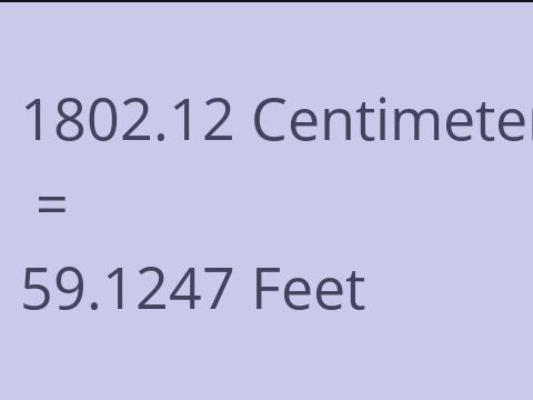 1802.12 CM TO FEET