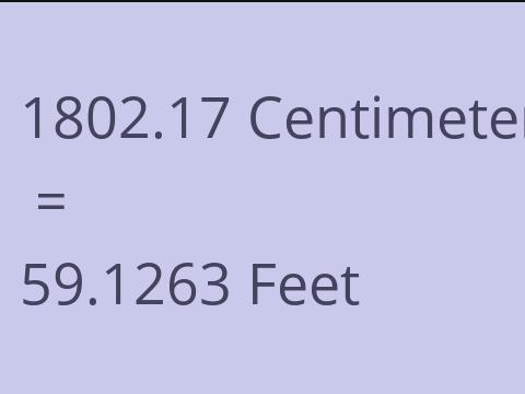 1802.17 CM TO FEET