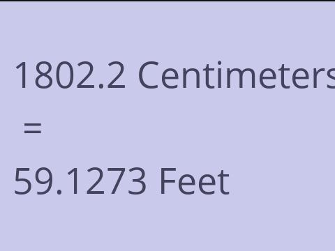 1802.2 CM TO FEET