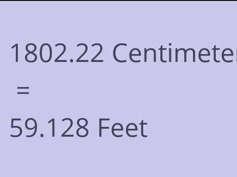 1802.22 CM TO FEET