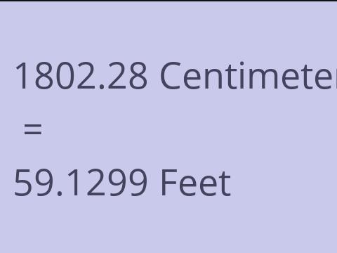 1802.28 CM TO FEET