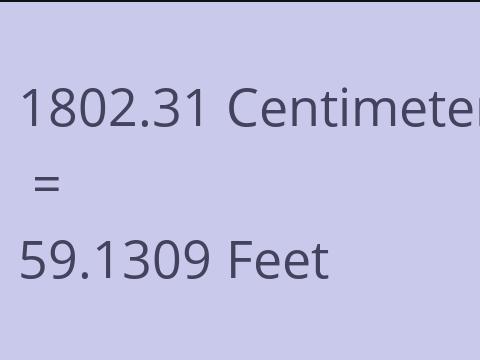 1802.31 CM TO FEET