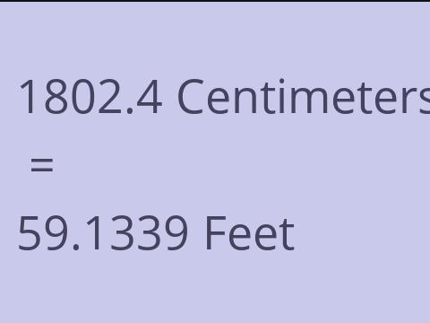 1802.4 CM TO FEET