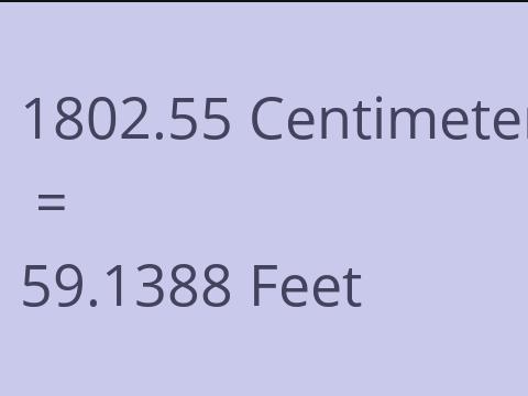 1802.55 CM TO FEET