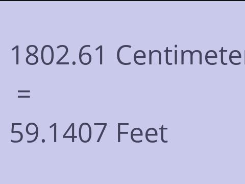 1802.61 CM TO FEET