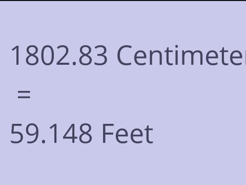 1802.83 CM TO FEET