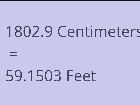 1802.9 CM TO FEET