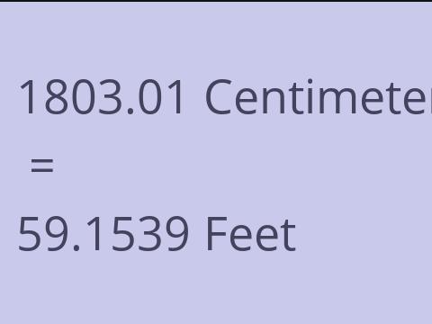 1803.01 CM TO FEET