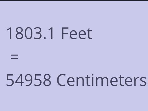 1803.1 FEET TO CM