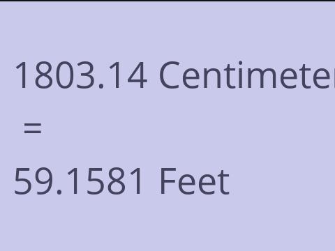 1803.14 CM TO FEET