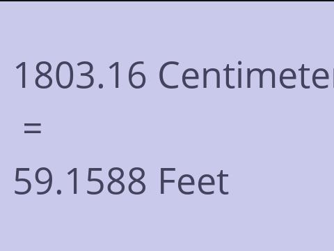 1803.16 CM TO FEET