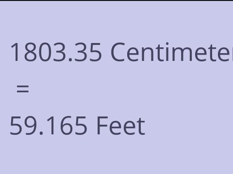 1803.35 CM TO FEET