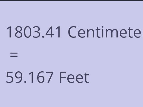 1803.41 CM TO FEET