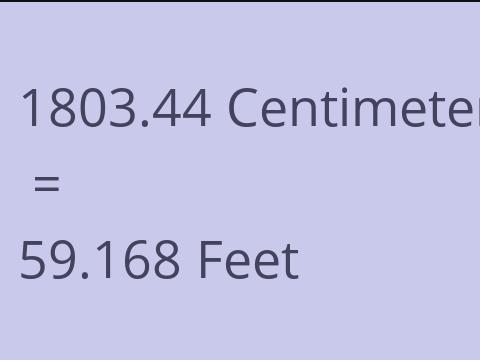 1803.44 CM TO FEET