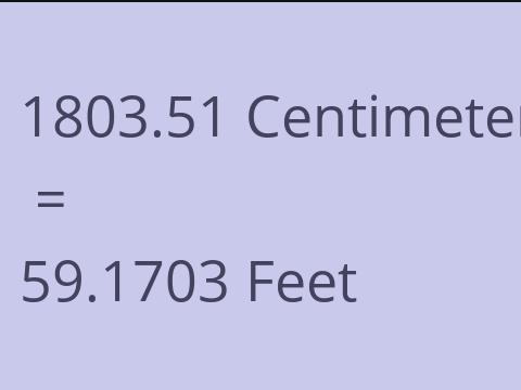 1803.51 CM TO FEET