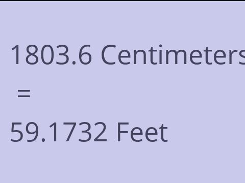 1803.6 CM TO FEET