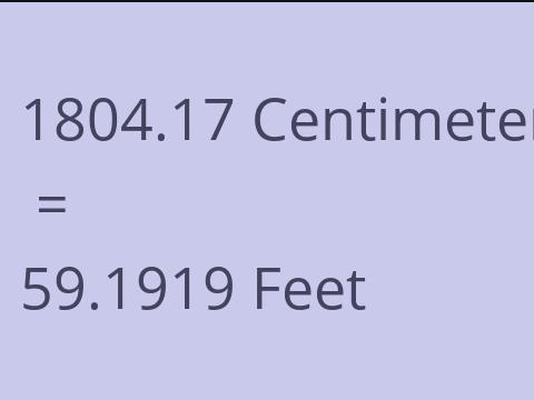 1804.17 CM TO FEET