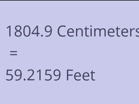 1804.9 CM TO FEET