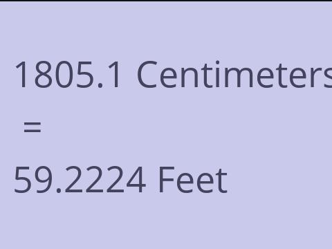 1805.1 CM TO FEET