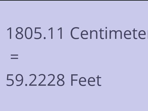 1805.11 CM TO FEET