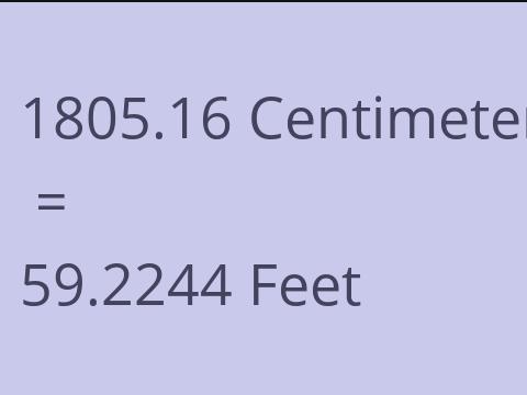 1805.16 CM TO FEET