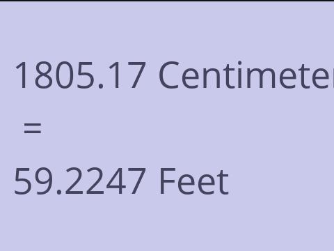 1805.17 CM TO FEET